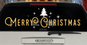 merry christmas vehicle decal