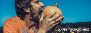 thanksgiving pumpkin man eat food header