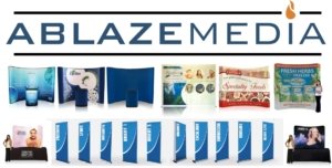 ablaze media makes backdrops and pull up banners for trade shows